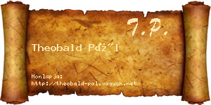 Theobald Pál névjegykártya